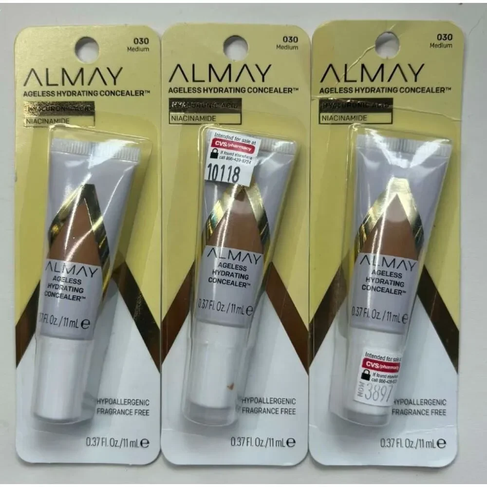 Almay Ageless Hydrating Concealer 030 Medium Hypoallergenic Lot of 3